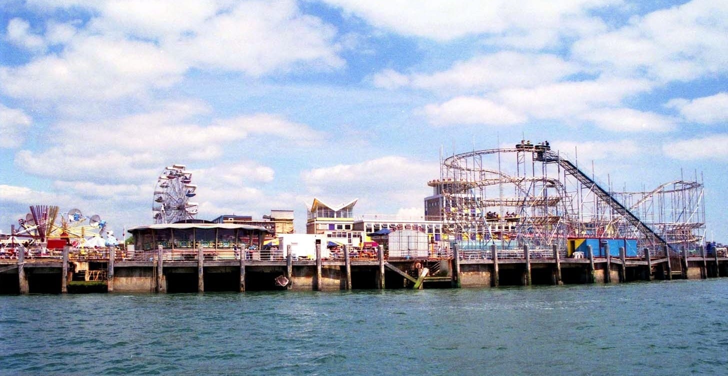 Hire a campervan in Portsmouth and see the Clarence Pier.