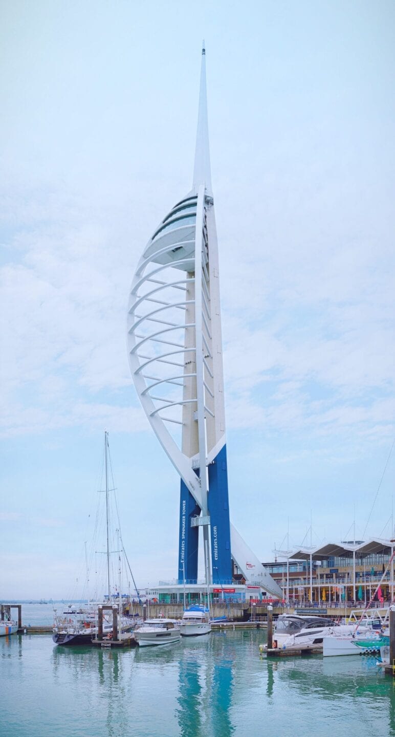 Hire a campervan in Portsmouth and come see The Emirates Spinnaker Tower.